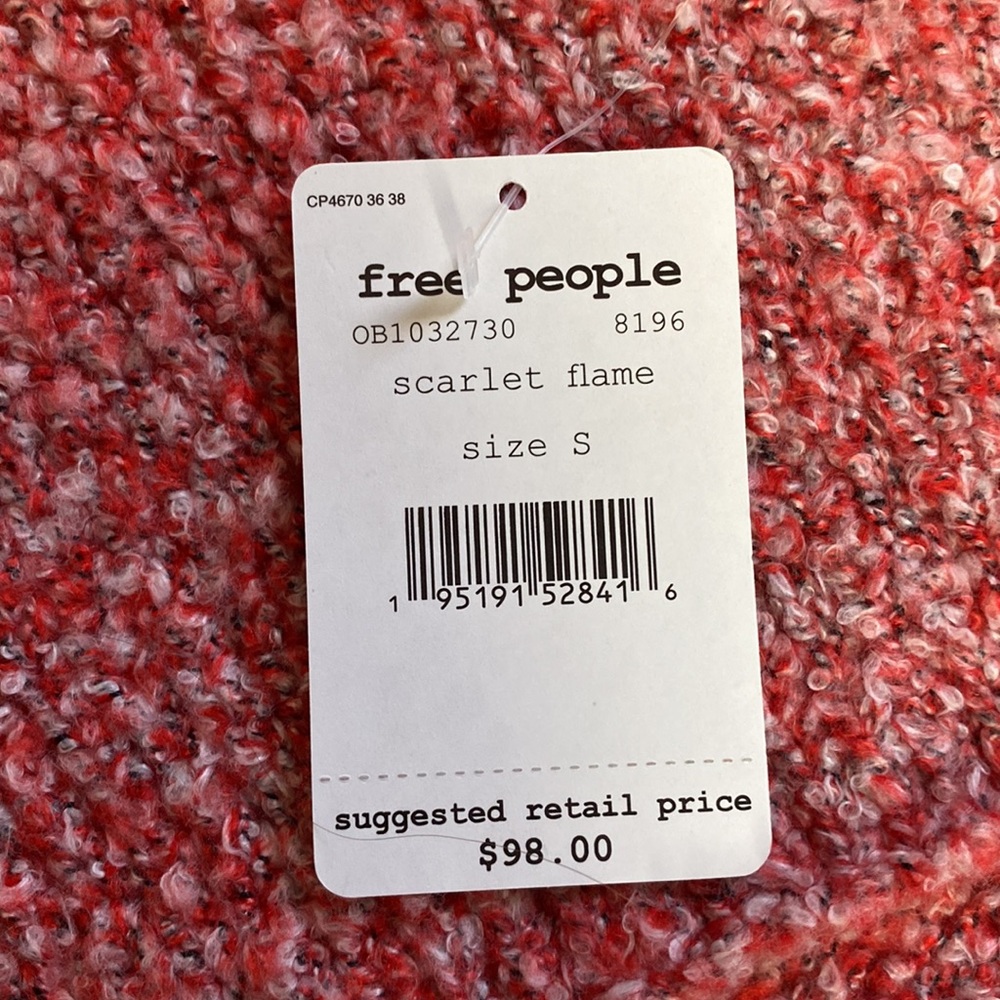 Free People BFF Sweater with Cowl Neck - Scarlet Flame - Picture 10 of 12